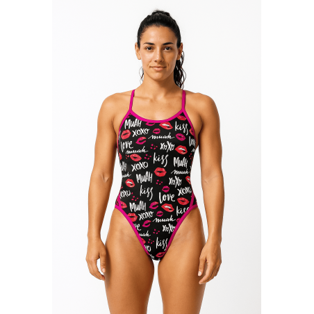 SWEAMS KISS - Maillot femme 1 piece bretelles fines | Les4Nages