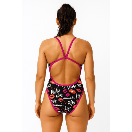 SWEAMS KISS - Maillot femme 1 piece bretelles fines | Les4Nages