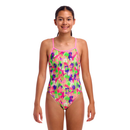 Funkita Splat Spot - Single Strap - Maillot fille 1 pièce | Les4Nages
