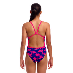 Funkita Pinky Palms - Single Strap - Maillot fille 1 pièce
