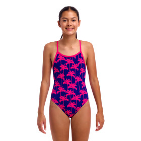 Funkita Pinky Palms - Single Strap - Maillot fille 1 pièce