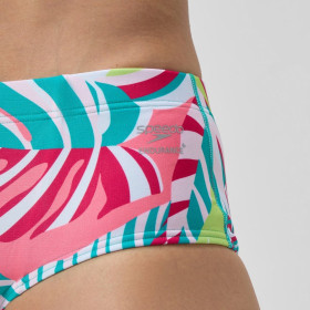 SPEEDO ECO+ ML PRINT 13.5CM BRIEF GREEN PINK - Maillot Natation
