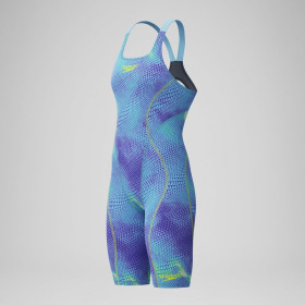 SPEEDO Fastskin LZR IGNITE OpenBack Kneeskin Dos Ouvert - Bleu Violet - Combinaison Natation Competition Femme