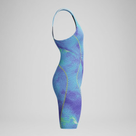 SPEEDO Fastskin LZR IGNITE OpenBack Kneeskin Dos Ouvert - Bleu Violet - Combinaison Natation Competition Femme