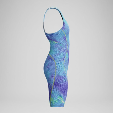 SPEEDO Fastskin LZR IGNITE OpenBack Kneeskin Dos Ouvert - Bleu Violet - Combinaison Natation Competition Femme | Les4Nages