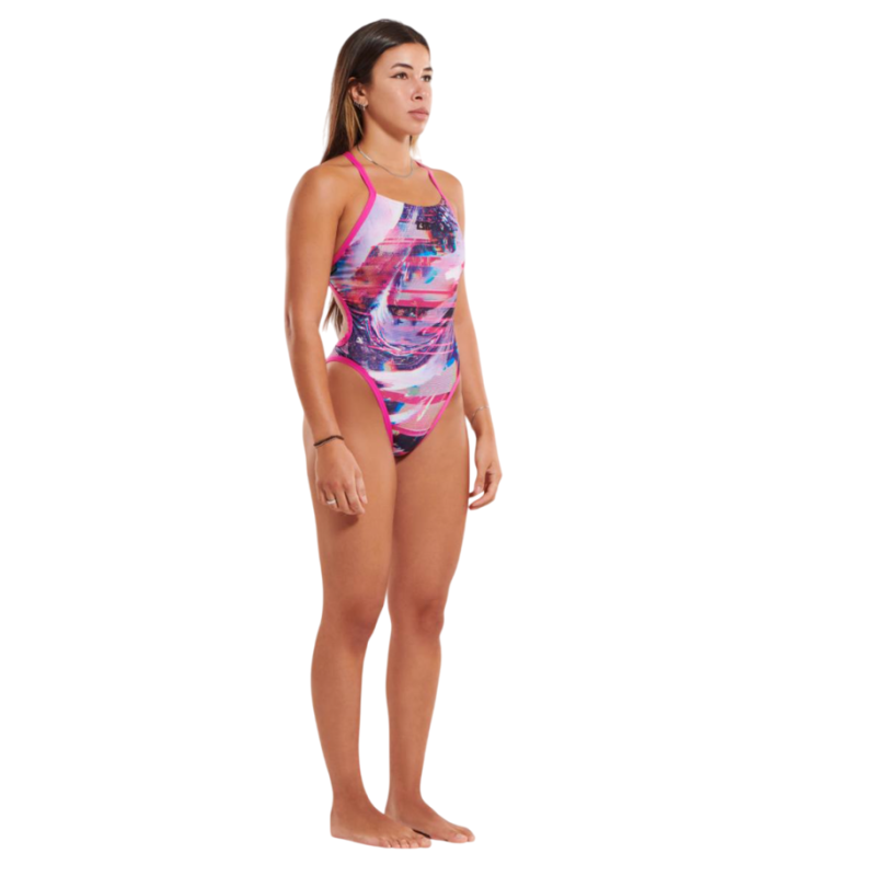 ZEROD GLITCHER - Maillot de bain Natation Femme 1 pièce | Les4Nages