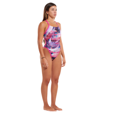 ZEROD GLITCHER - Maillot de bain Natation Femme 1 pièce | Les4Nages