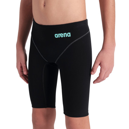  ARENA PowerSkin IMPULSO Junior Garçon ( 6 à 14 ans) - Black Teal - Jammer Natation compétition | Les4Nages