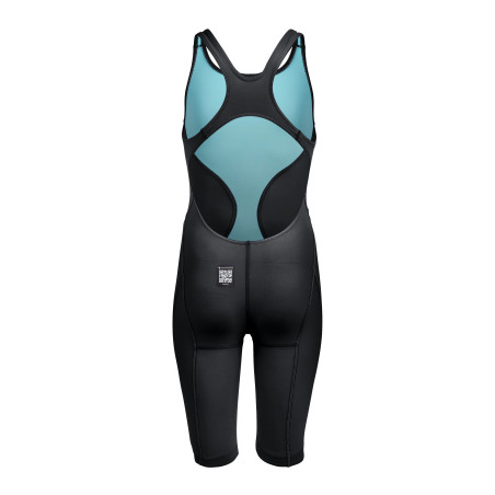 ARENA Powerskin IMPULSO (6-14ans) Dos Ouvert Junior Fille Black Teal - Combinaison Fille compétition | Les4Nages