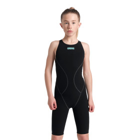 ARENA Powerskin IMPULSO (6-14ans) Dos Ouvert Junior Fille Black Teal - Combinaison Fille compétition 
