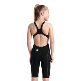 ARENA Powerskin IMPULSO (6-14ans) Dos Ouvert Junior Fille Black Teal - Combinaison Fille compétition 