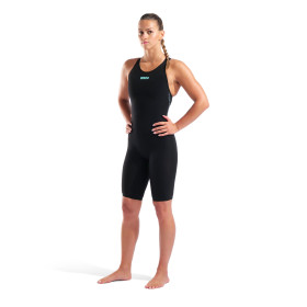 ARENA VELOCE Dos Ouvert (Open Back ) Black Teal - Combinaison Natation Femme