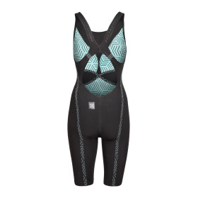 ARENA VELOCE Dos Ouvert (Open Back ) Black Teal - Combinaison Natation Femme
