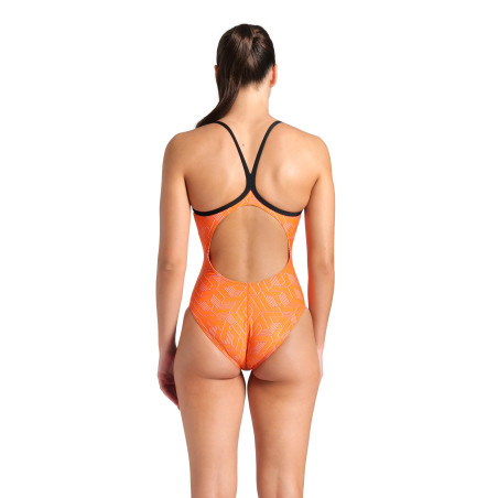 Arena ESCAPE Lightdrop TEAM ORANGE - Maillot Natation Femme 1 piece | Les4Nages