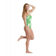  ARENA Women's Swimsuit U BACK Allover Leaf Multi - Maillot Natation & Plage Femme 