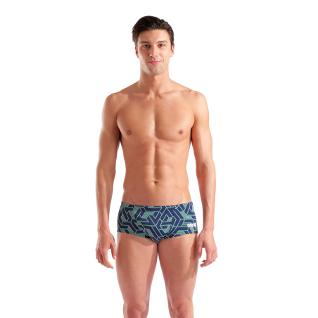 Arena ESCAPE Swim Low Waist Short Team BLUE GREEN - Boxer Natation Homme | Les4Nages