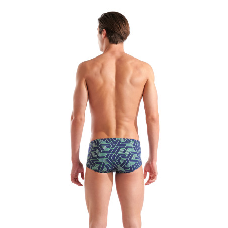 Arena ESCAPE Swim Low Waist Short Team BLUE GREEN - Boxer Natation Homme | Les4Nages