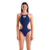 ARENA One Biglogo - Navy Fluo Pink - Maillot Natation Femme 1 piece