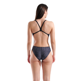 ARENA SNAKESKIN Swimsuit Challenge Back Black Team Black- Maillot Natation Femme 1 piece