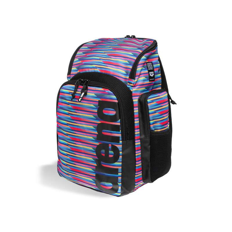 ARENA Spiky 3 BACKPACK 35 Allover Racing Stripes - Sac à Dos Natation & Piscine | Les4Nages