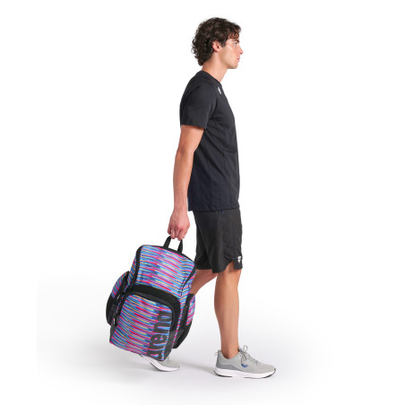 ARENA Spiky 3 BACKPACK 35 Allover Racing Stripes - Sac à Dos Natation & Piscine | Les4Nages