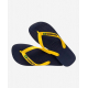 HAVAIANAS Brasil Logo Navy Blue Citrus Yellow - Tongs Unisex