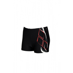 Arena (6-14 ans) Junior Garçon Swim Short Logo Black White Red