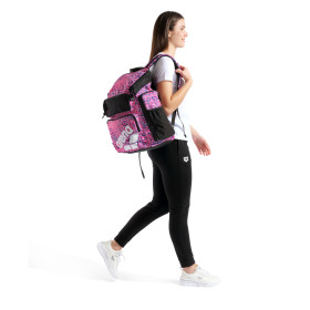 ARENA ONE GO BACKPACK 45L AO SNAKESKIN PINK- Sac à Dos Natation et Piscine 