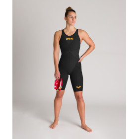 ARENA Carbon GLIDE Powerskin Dos ouvert - Black Gold - Combinaison Natation Femme - VP Arena Janvier 2026 