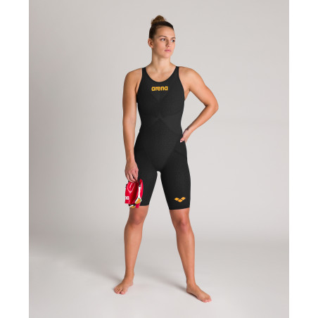 ARENA Carbon GLIDE Powerskin Dos ouvert - Black Gold - Combinaison Natation Femme - VP Arena Janvier 2026 | Les4Nages