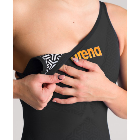 ARENA Carbon GLIDE Powerskin Dos ouvert - Black Gold - Combinaison Natation Femme - VP Arena Janvier 2026 | Les4Nages