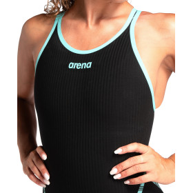 ARENA PRIMO Powerskin Openback (Dos ouvert) Black Teal - Combinaison Natation Femme - VP Arena Janvier 2026