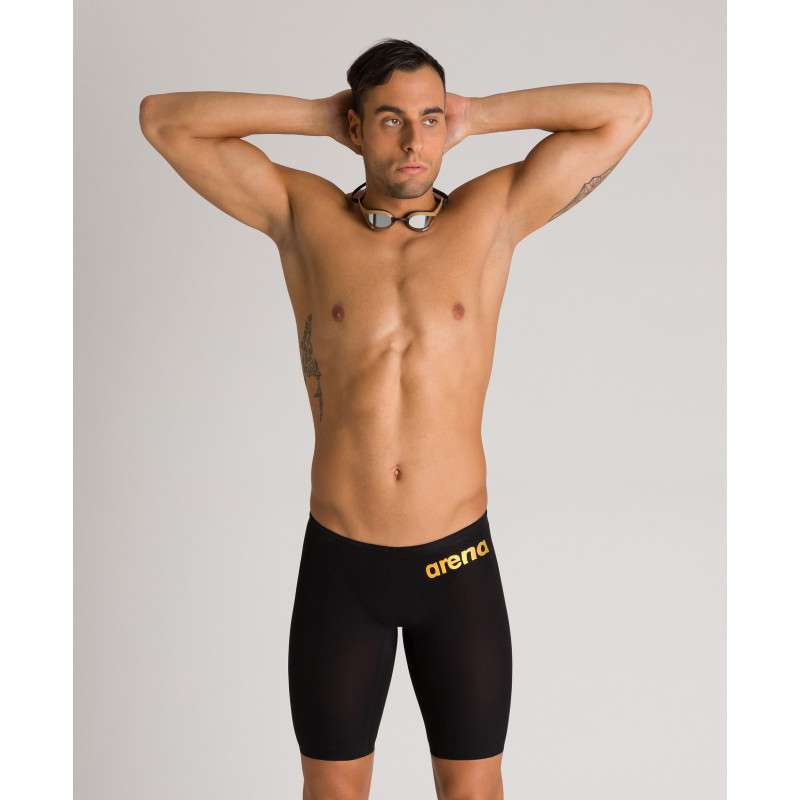 ARENA PowerSkin CARBON Air ² 2 Homme - Black Gold - Jammer Natation Homme compétition - VP Arena Janvier 2026 | Les4Nages