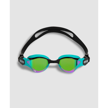 ARENA Cobra TRI SWIPE Mirror - Emerald Peacock - Lunettes Triathlon et Eau Libre Noir et Jaune - VP Arena Janvier 2026 | Les4Nages