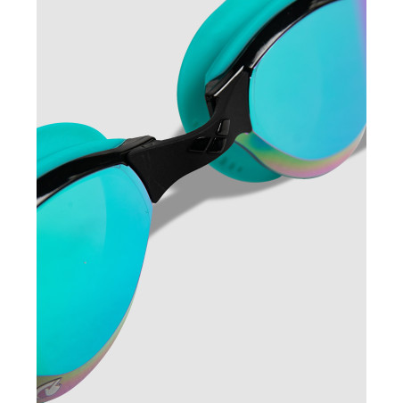 ARENA Cobra TRI SWIPE Mirror - Emerald Peacock - Lunettes Triathlon et Eau Libre Noir et Jaune - VP Arena Janvier 2026 | Les4Nages