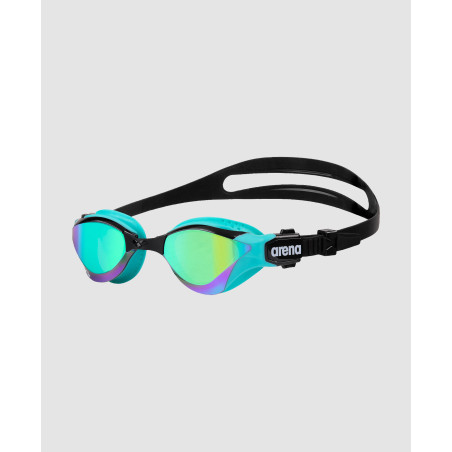 ARENA Cobra TRI SWIPE Mirror - Emerald Peacock - Lunettes Triathlon et Eau Libre Noir et Jaune - VP Arena Janvier 2026 | Les4Nages