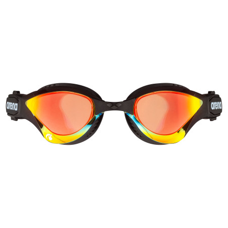 ARENA Cobra TRI SWIPE Mirror - Yellow Copper Black - Lunettes Triathlon et Eau Libre Noir et Jaune - VP Arena Janvier 2026 | Les4Nages