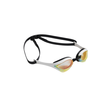ARENA Cobra Ultra Swipe Mirror - Yellow Copper White - Lunettes Natation Jaune et Blanche - VP Arena Janvier 2026 | Les4Nages