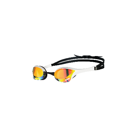 ARENA Cobra Ultra Swipe Mirror - Yellow Copper White - Lunettes Natation Jaune et Blanche - VP Arena Janvier 2026 | Les4Nages