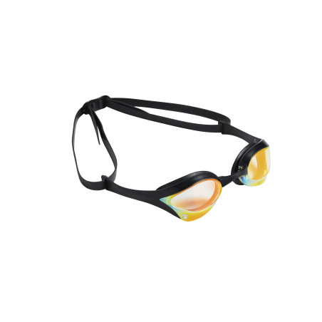 ARENA Cobra Ultra Swipe Mirror - Yellow Copper Black - Lunettes Natation Noir Verres Jaunes - VP Arena Janvier 2026 | Les4Nages