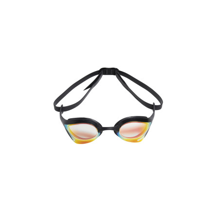 ARENA Cobra Ultra Swipe Mirror - Yellow Copper Black - Lunettes Natation Noir Verres Jaunes - VP Arena Janvier 2026 | Les4Nages