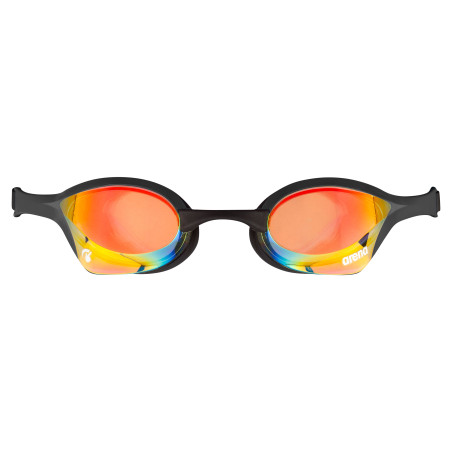 ARENA Cobra Ultra Swipe Mirror - Yellow Copper Black - Lunettes Natation Noir Verres Jaunes - VP Arena Janvier 2026 | Les4Nages