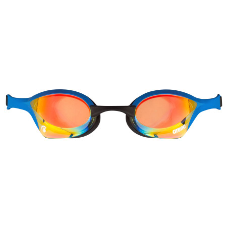 ARENA Cobra Ultra Swipe Mirror - Yellow Copper Blue - Lunettes Natation Bleu Verres Jaune - VP Arena Janvier 2026 | Les4Nages