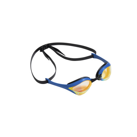 ARENA Cobra Ultra Swipe Mirror - Yellow Copper Blue - Lunettes Natation Bleu Verres Jaune - VP Arena Janvier 2026 | Les4Nages