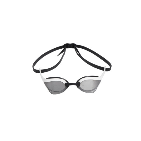 ARENA Cobra Ultra Swipe Mirror - Silver White - Lunette Natation Blanche Verres Argent - VP Arena Janvier 2026 | Les4Nages