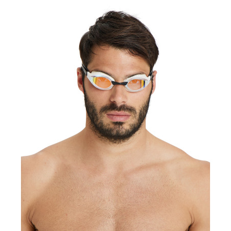 ARENA Air Speed Mirror - Yellow Copper White- Lunettes Natation - VP Arena Janvier 2026 | Les4Nages