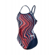 Arena Womens Swimsuit Challenge Back Marbled Navy Red Multi - Maillot Natation Femme 1 piece