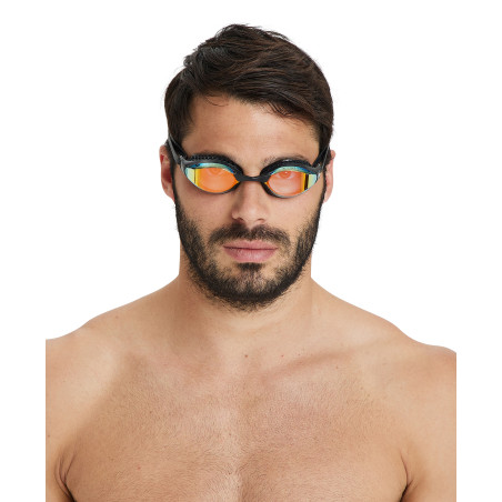 ARENA Air Speed Mirror - Yellow Copper Black - Lunettes Natation - VP Arena Janvier 2026 | Les4Nages