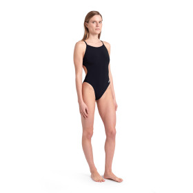 Arena SOLID Lace Back Black White - Maillot de bain natation femme - VP Arena Janvier 2026 