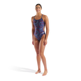 ARENA FIREFLOW Swimsuit Challenge Back Navy Team Red / White Blue - Maillot Natation Femme 1 piece - VP Arena Janvier 2026 